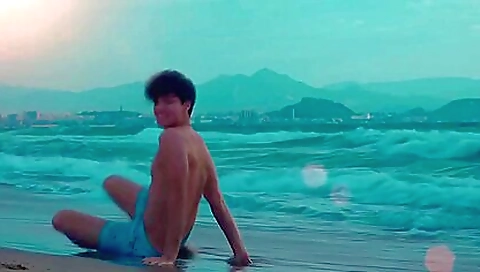 Tall blonde plays with her black ass