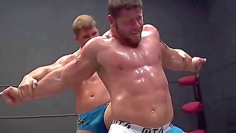 Sexy brunette hair with a dildo