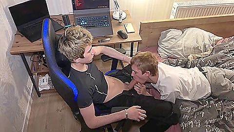 Sexy chick on a fat dick chain